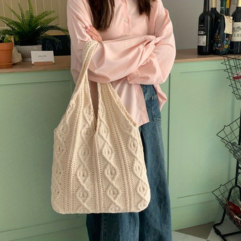 Vintage Gebreide Hobo Tas