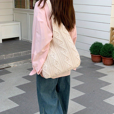 Vintage Gebreide Hobo Tas