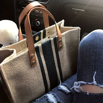 Gestreepte Tote Bag