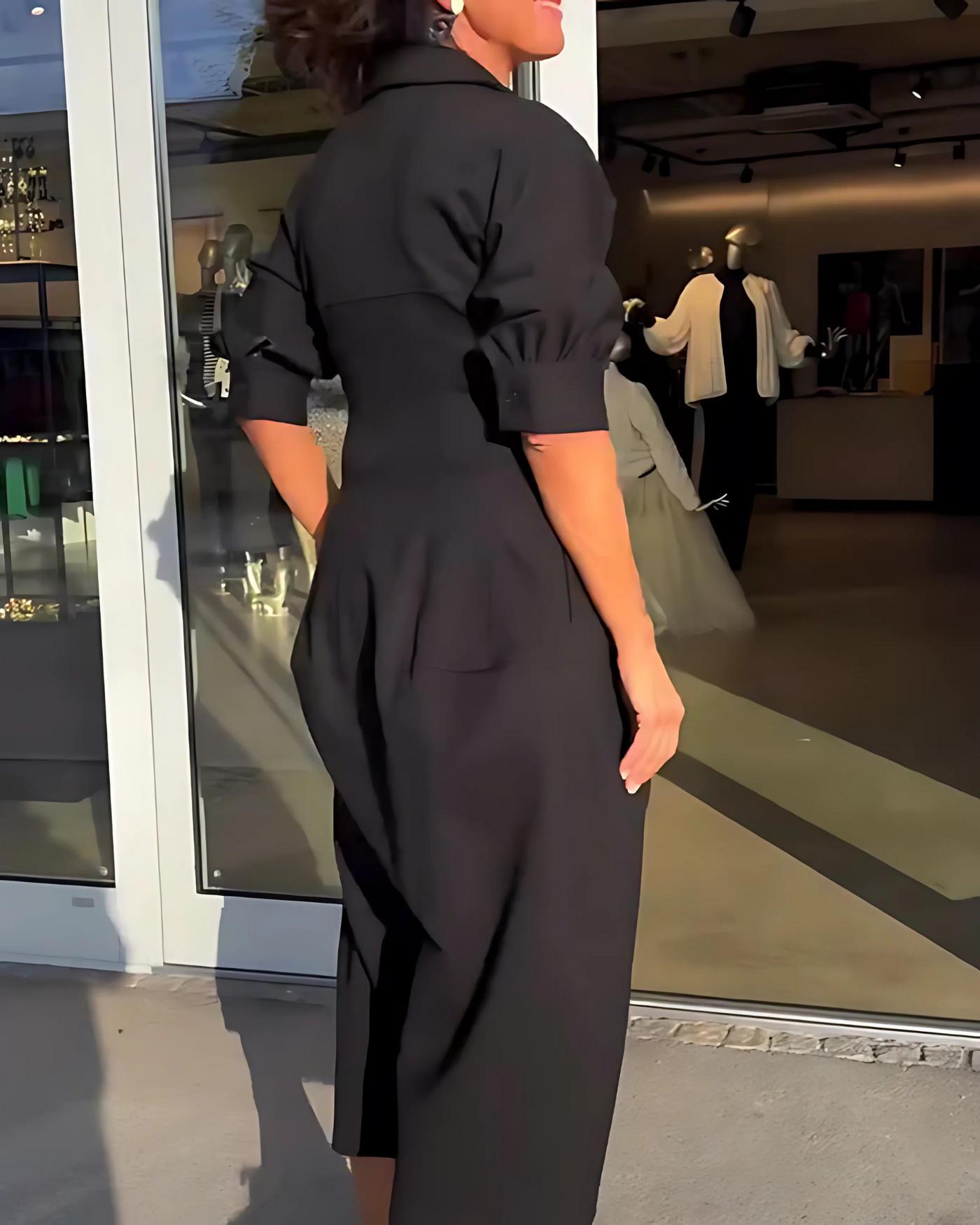 Celine | Zwarte Zomerjurk
