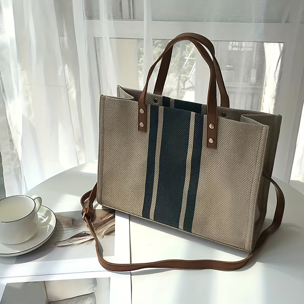Gestreepte Tote Bag