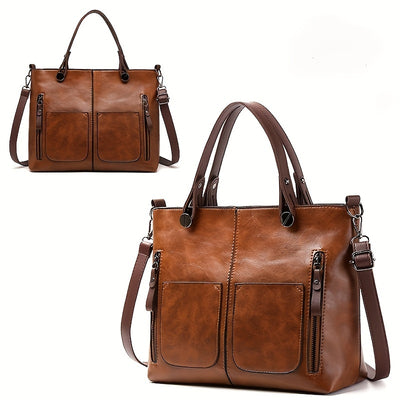 Vintage-Stijl Grote Capaciteit Tote Tas