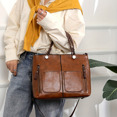 Vintage-Stijl Grote Capaciteit Tote Tas