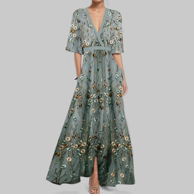 Ella – Elegante Avondjurk met Bloemencharme