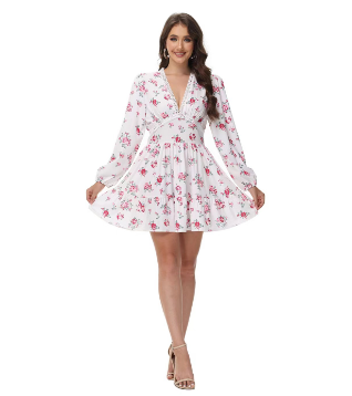 Noélie | Romantische Bloemenjurk