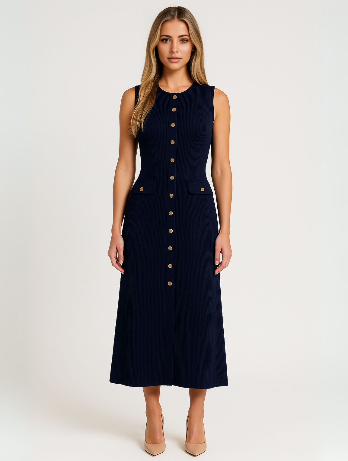Claire | Mouwloze Midi Jurk