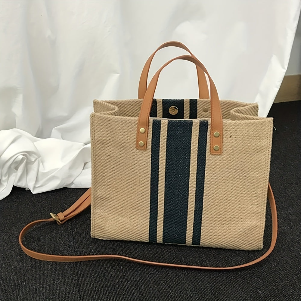 Gestreepte Tote Bag