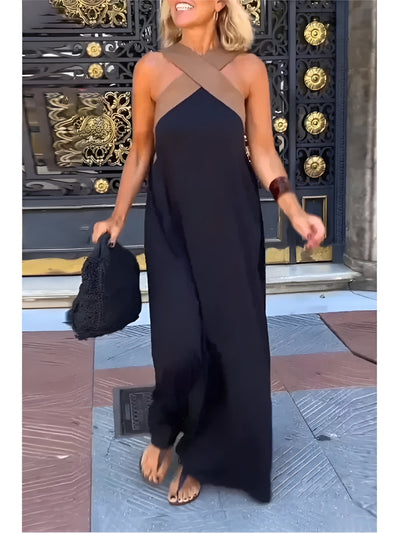 Alba | Luxe Kruisband Maxi Dress