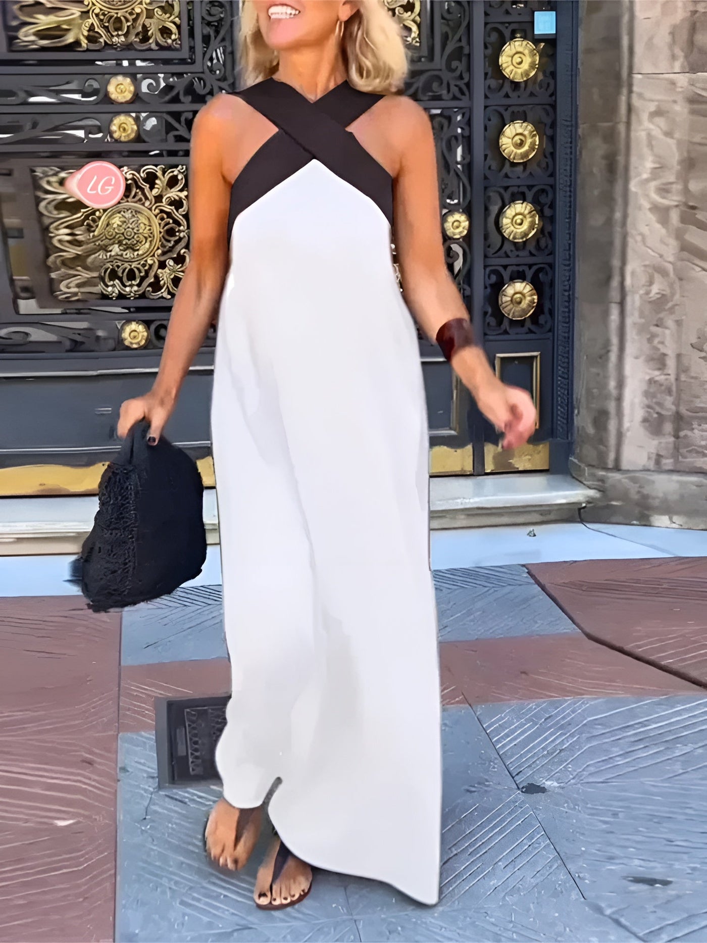 Alba | Luxe Kruisband Maxi Dress