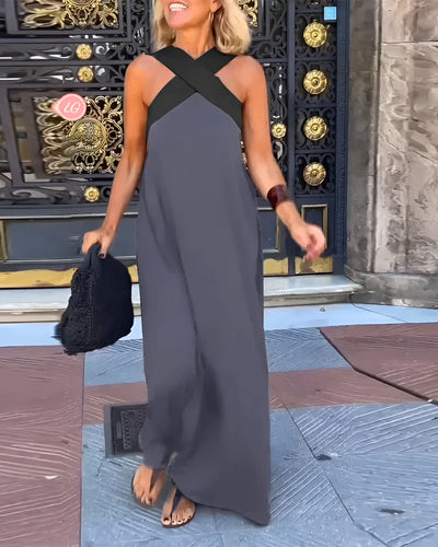 Alba | Luxe Kruisband Maxi Dress